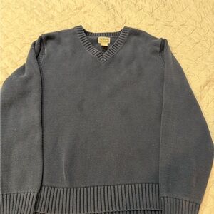 L.L. Bean Men's Charcoal V-Neck Sweater